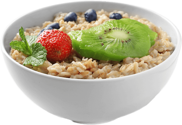 Fruit Topped Oatmeal Bowl PNG Image