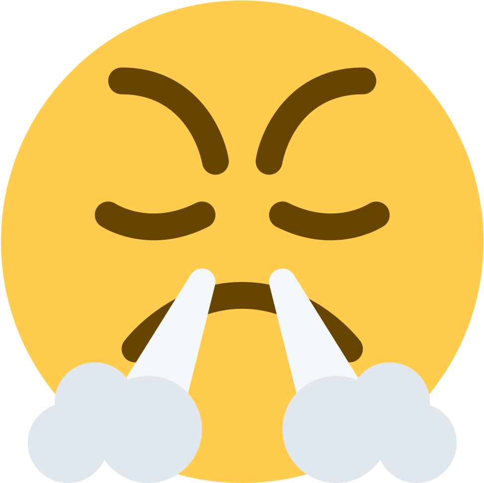 Frustrated Emoji Steam Nose.png PNG Image