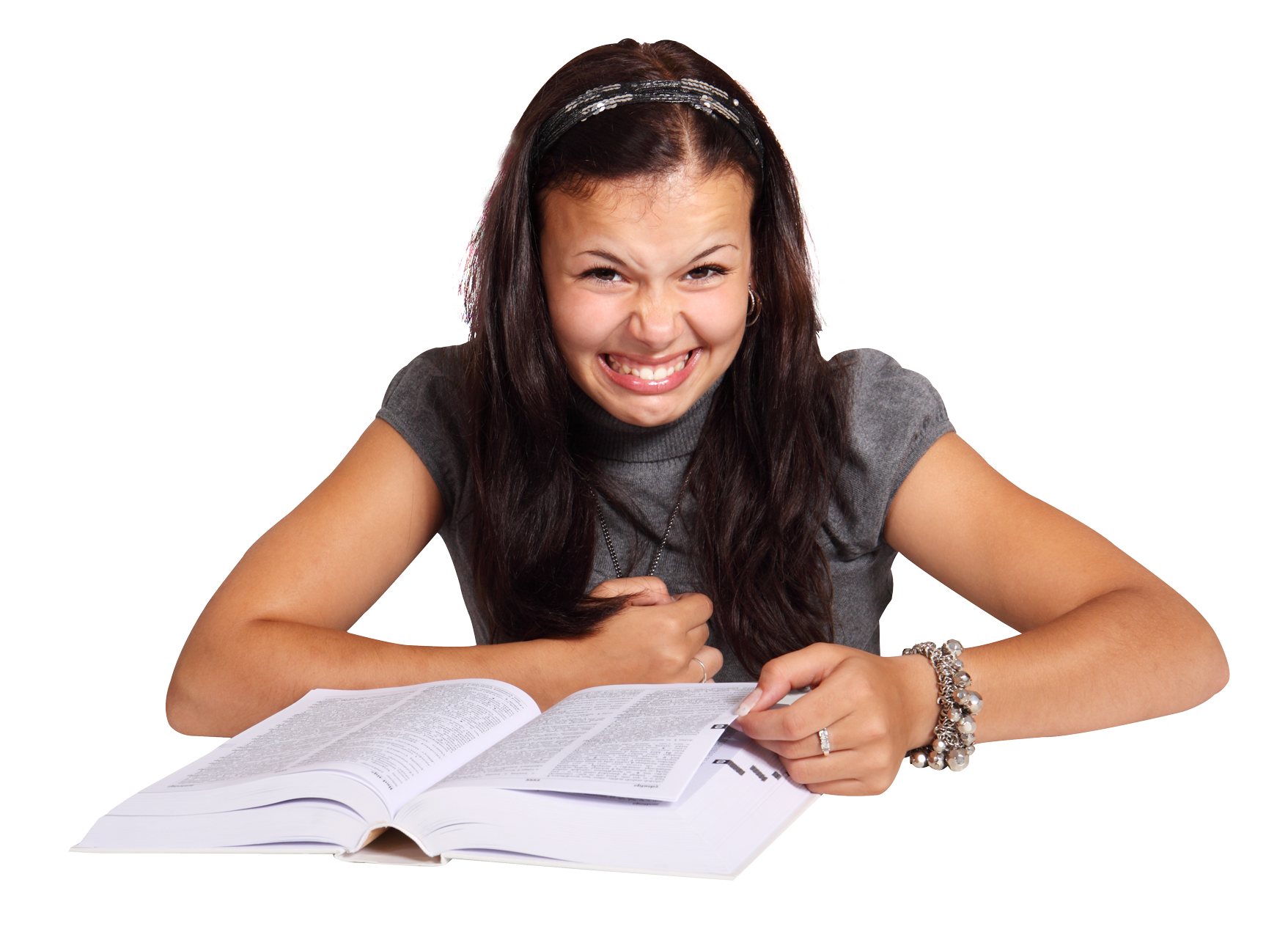 Frustrated Student Studying Hard.png PNG Image