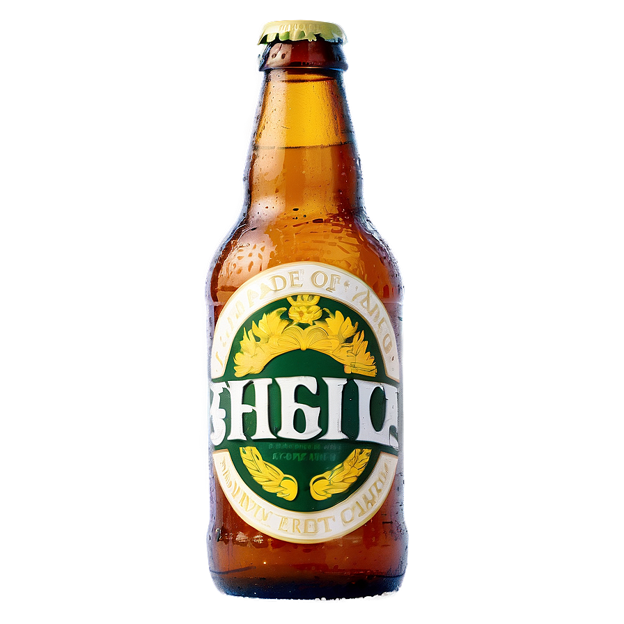 Full Beer Bottle Artwork Png Ogt PNG Image