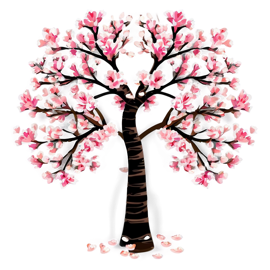 Full Bloom Cherry Blossom Tree Png Kyi PNG Image