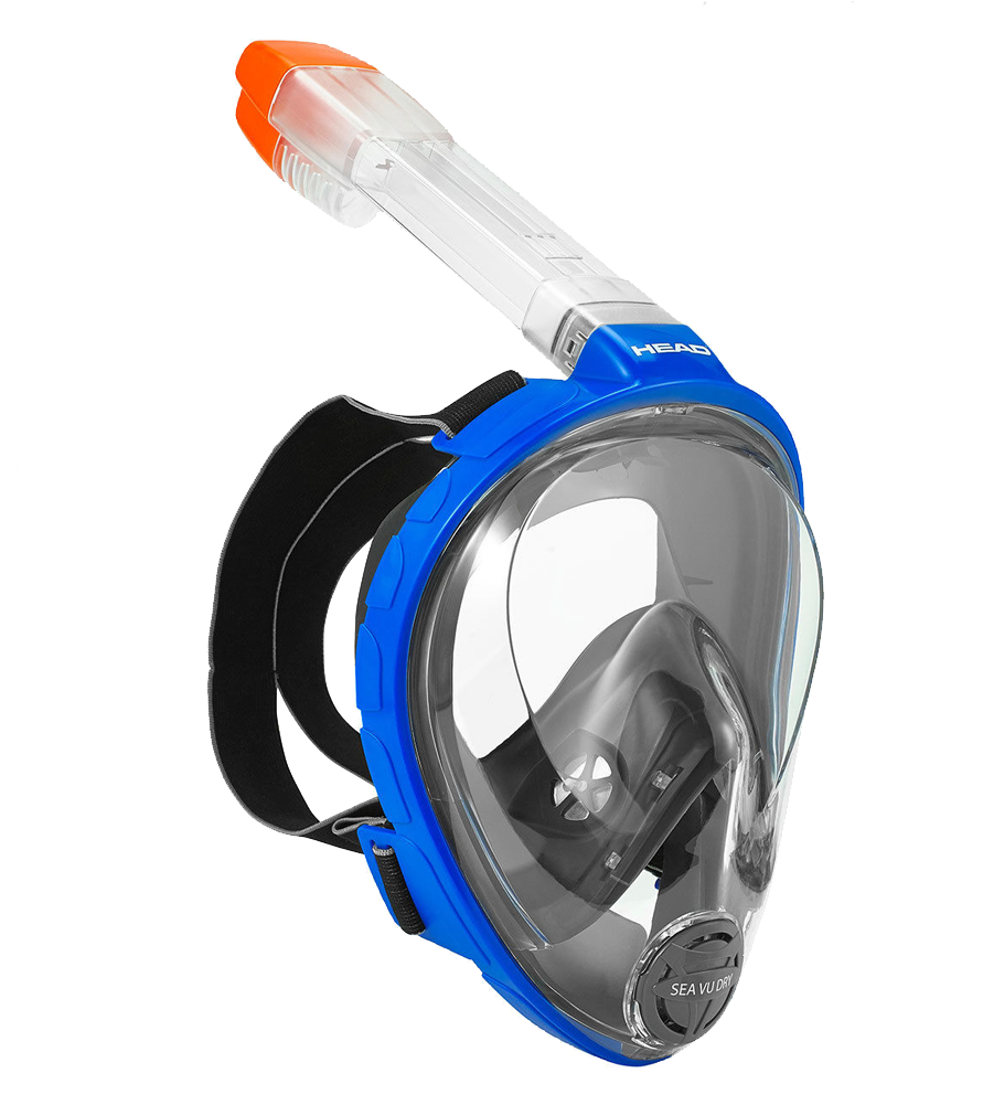 Full Face Snorkel Mask Blue PNG Image