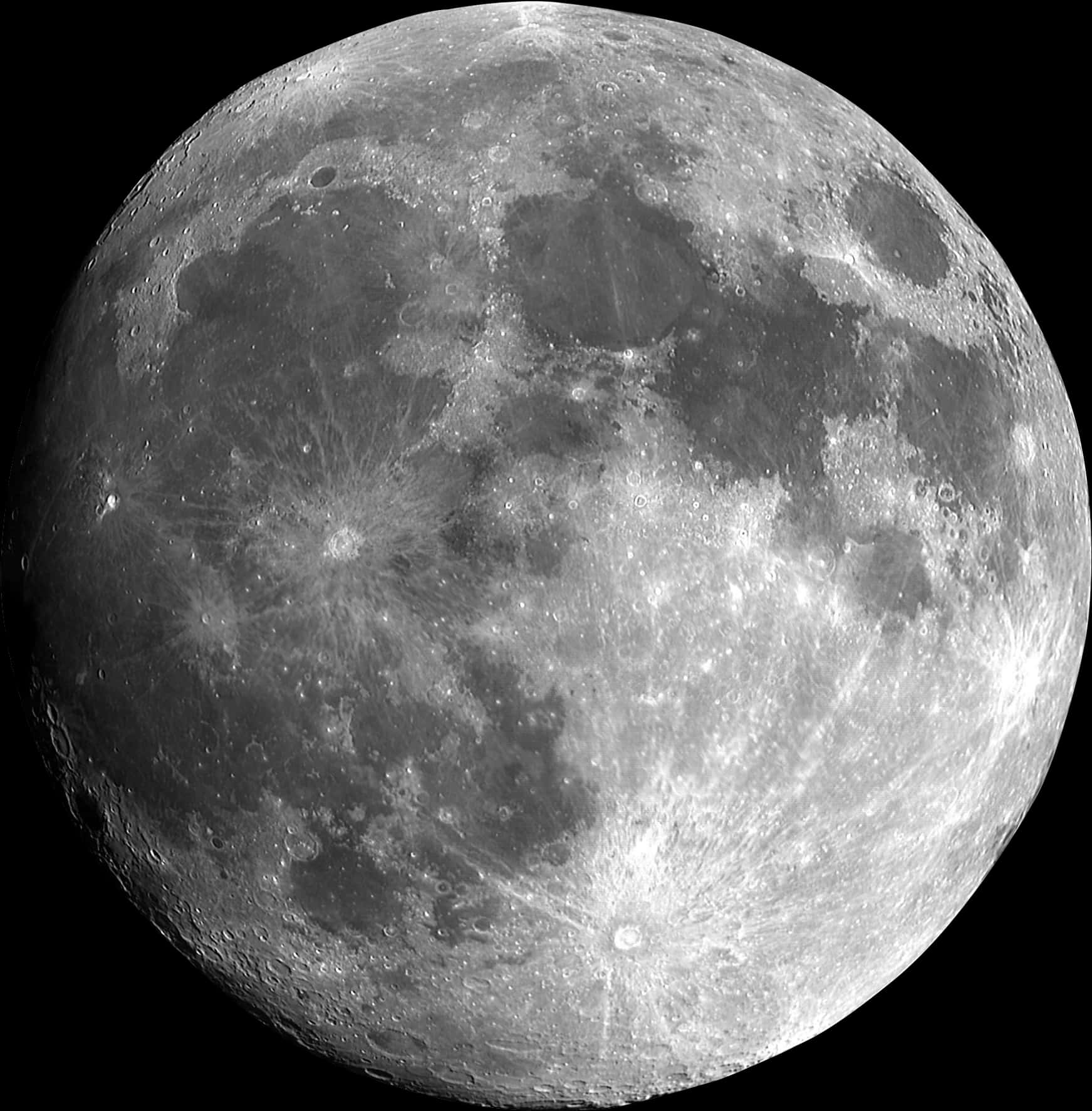 Full Moon Detailed Photography PNG Image