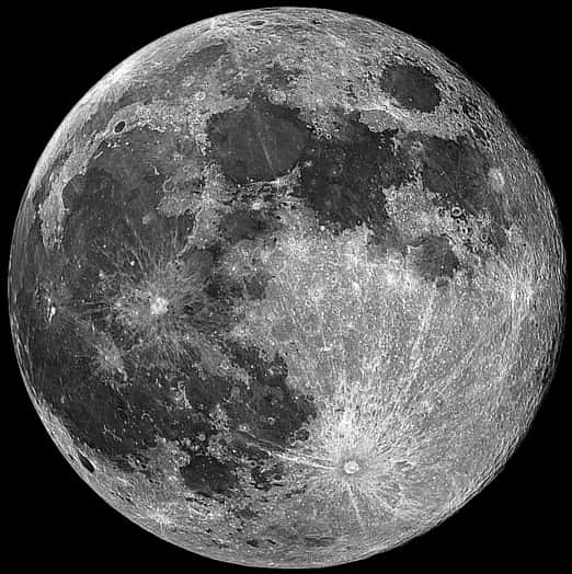 Full Moon Detailed Surface Photography PNG Image