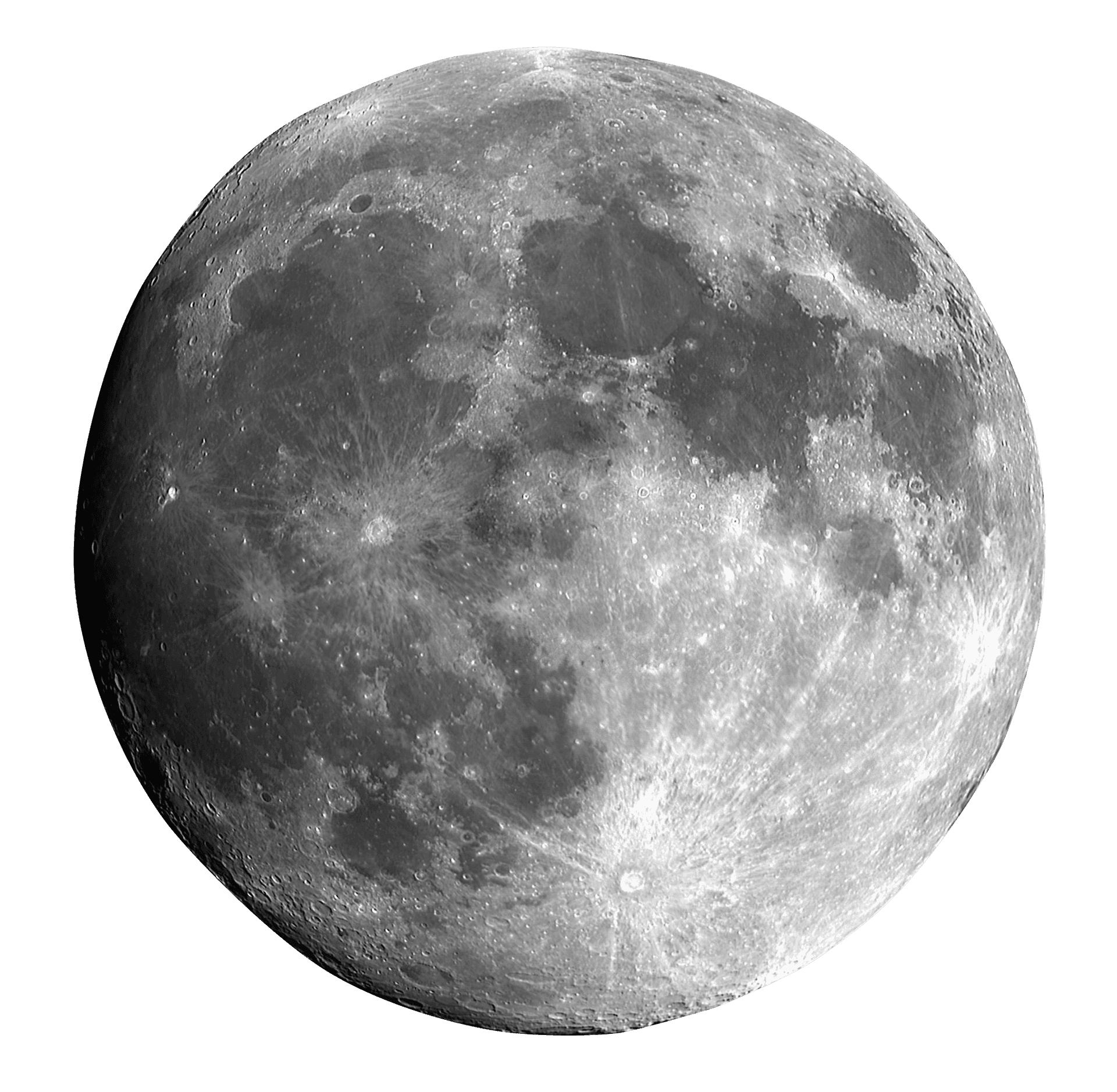 Full Moon Detailed View PNG Image