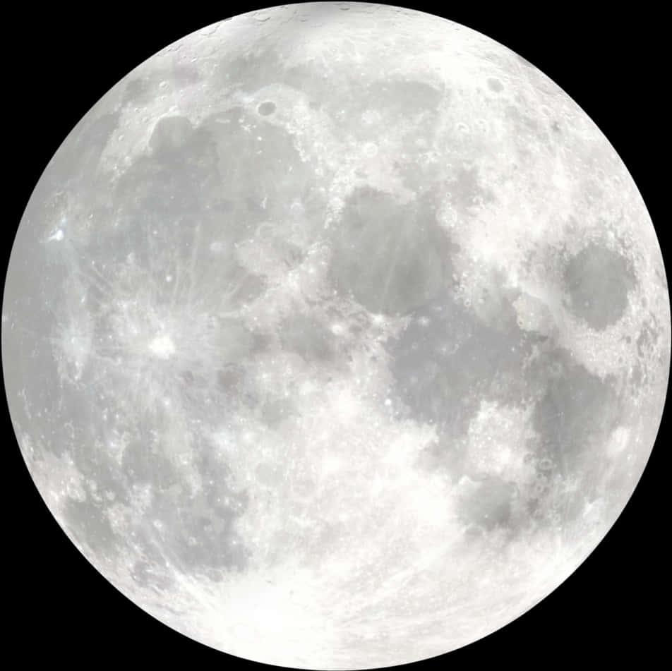 Full Moon Detailed View PNG Image