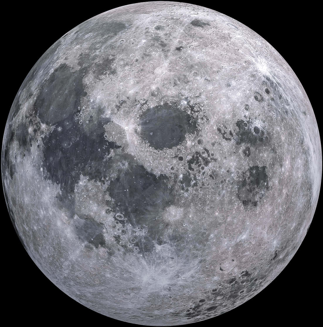 Full Moon Detailed View PNG Image