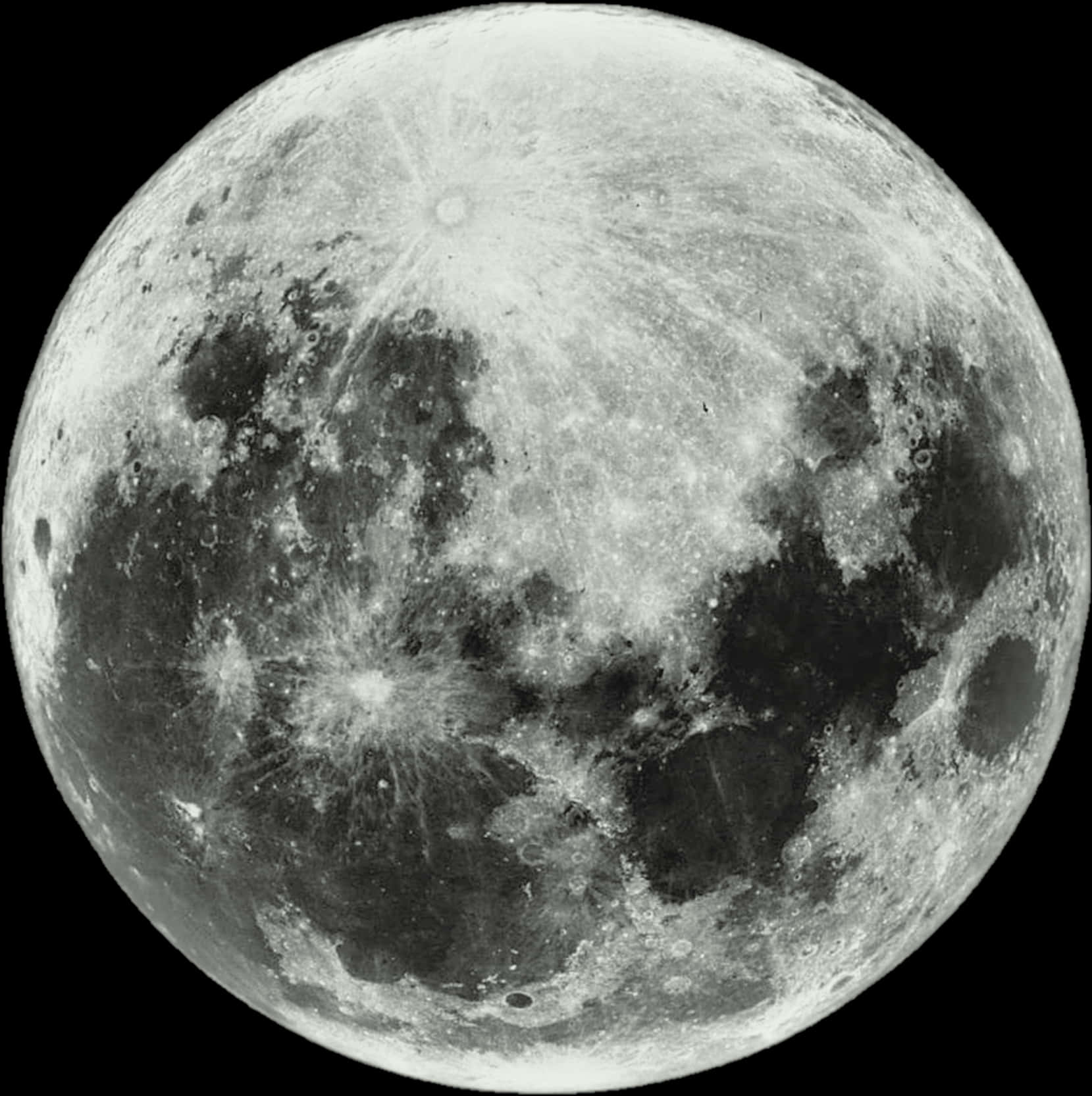 Full Moon Detailed View PNG Image