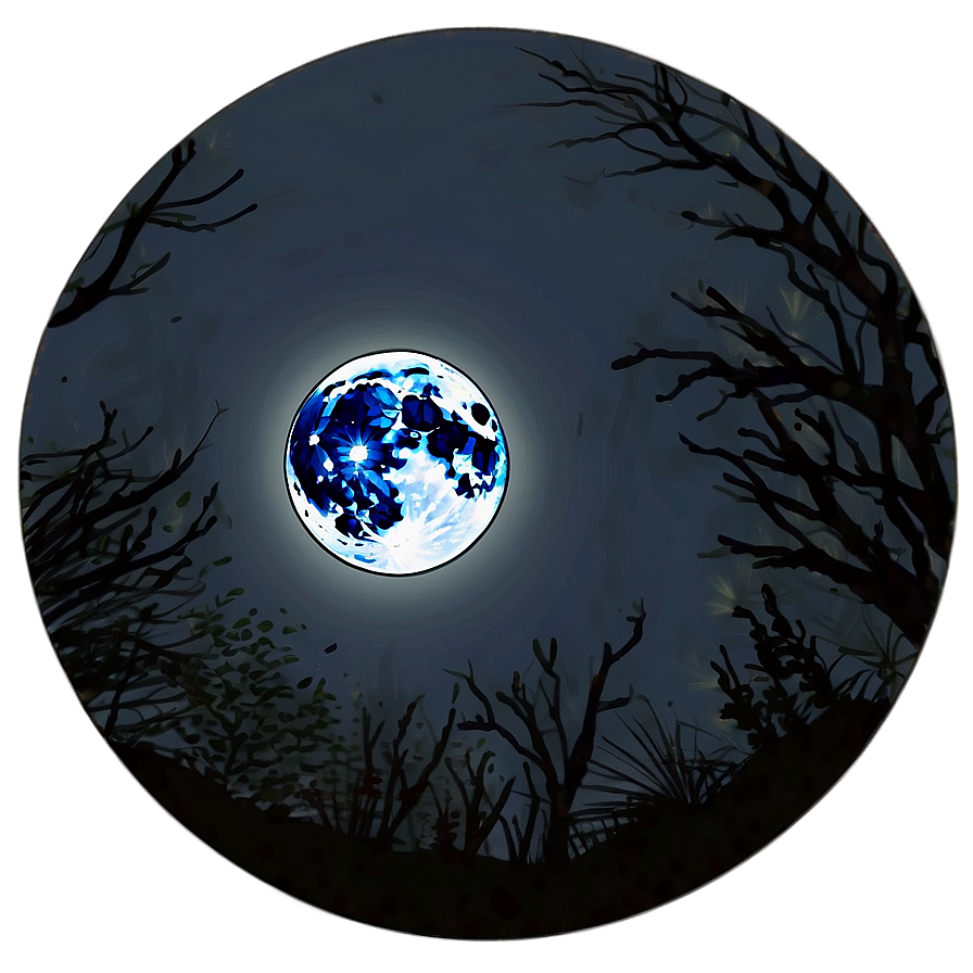 Full Moon Mystical Night Png 12 PNG Image