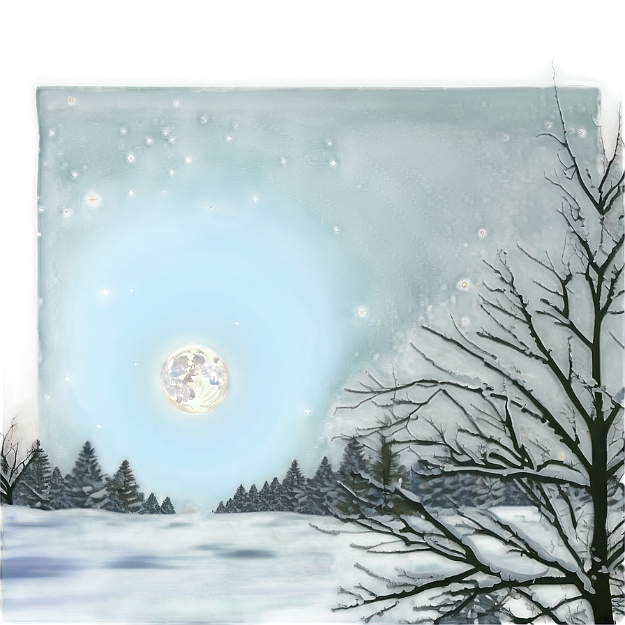 Full Moon Polar Light Png 54 PNG Image