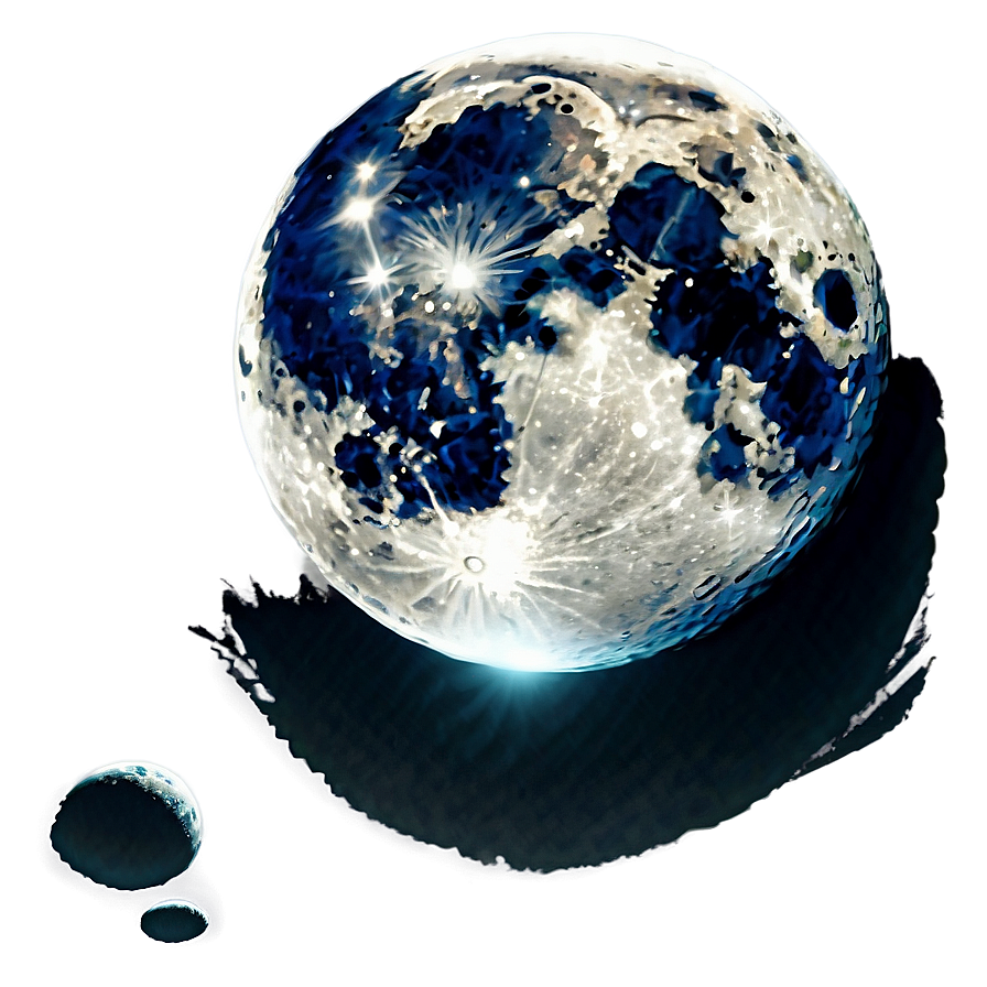 Full Moon Shimmering Sky Png Yfg PNG Image