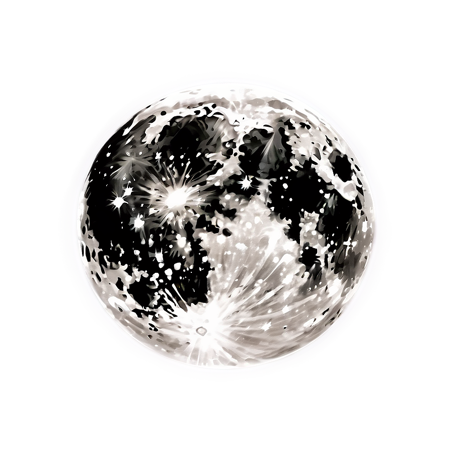 Full Moon Starry Background Png 18 PNG Image