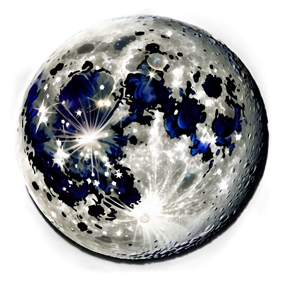 Full Moon Starry Background Png Mqp30 PNG Image