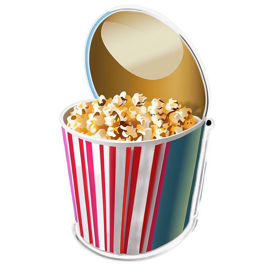 Full Popcorn Bucket Ready-to-eat Png Ovc PNG Image