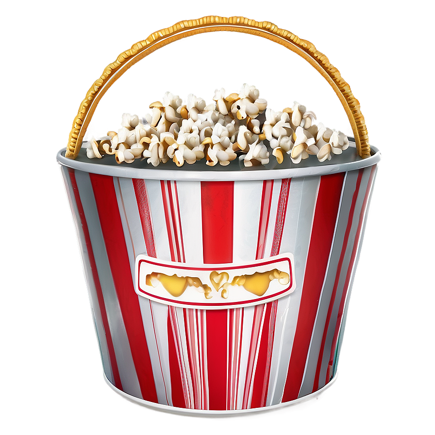 Full Popcorn Bucket Ready-to-eat Png Pob PNG Image