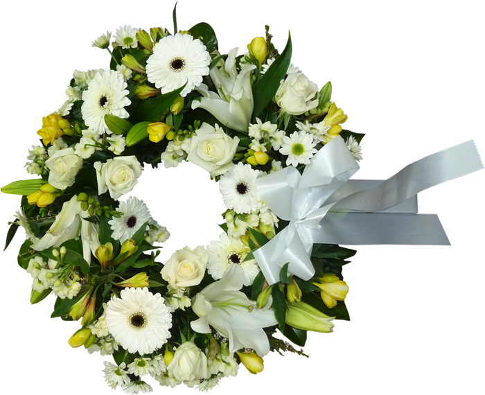 Funeral Floral Wreath Sympathy Tribute PNG Image