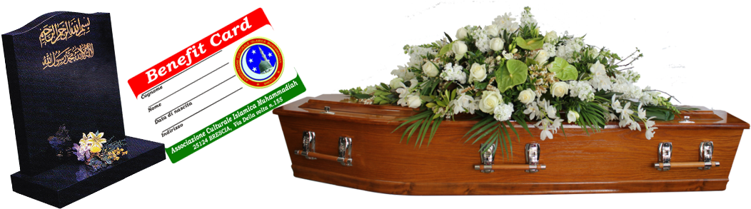 Funeral Items Collage PNG Image