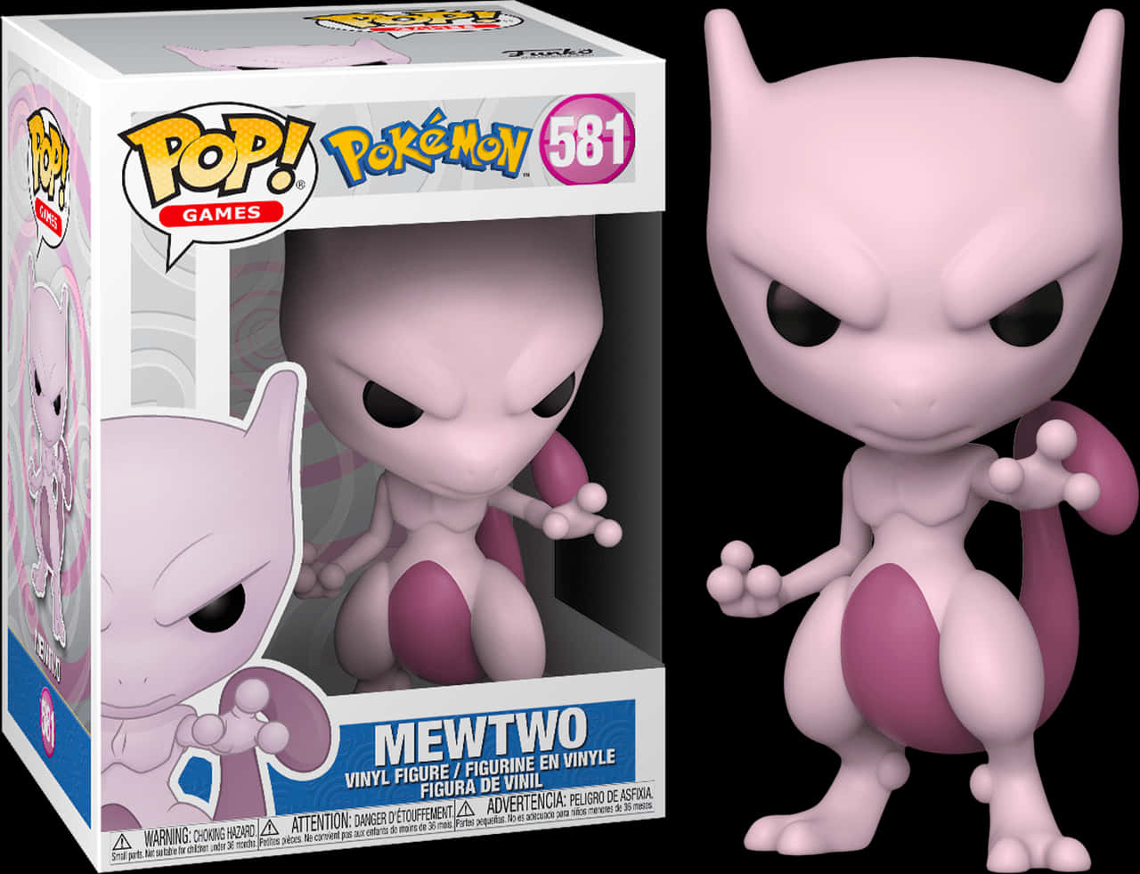 Funko Pop Mewtwo Figure581 PNG Image