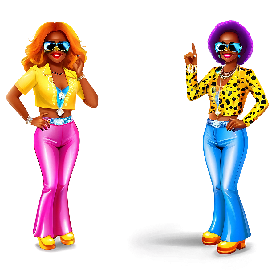 Funky Disco Characters Png Mqp PNG Image