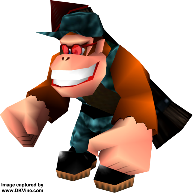 Funky Kong3 D Model PNG Image