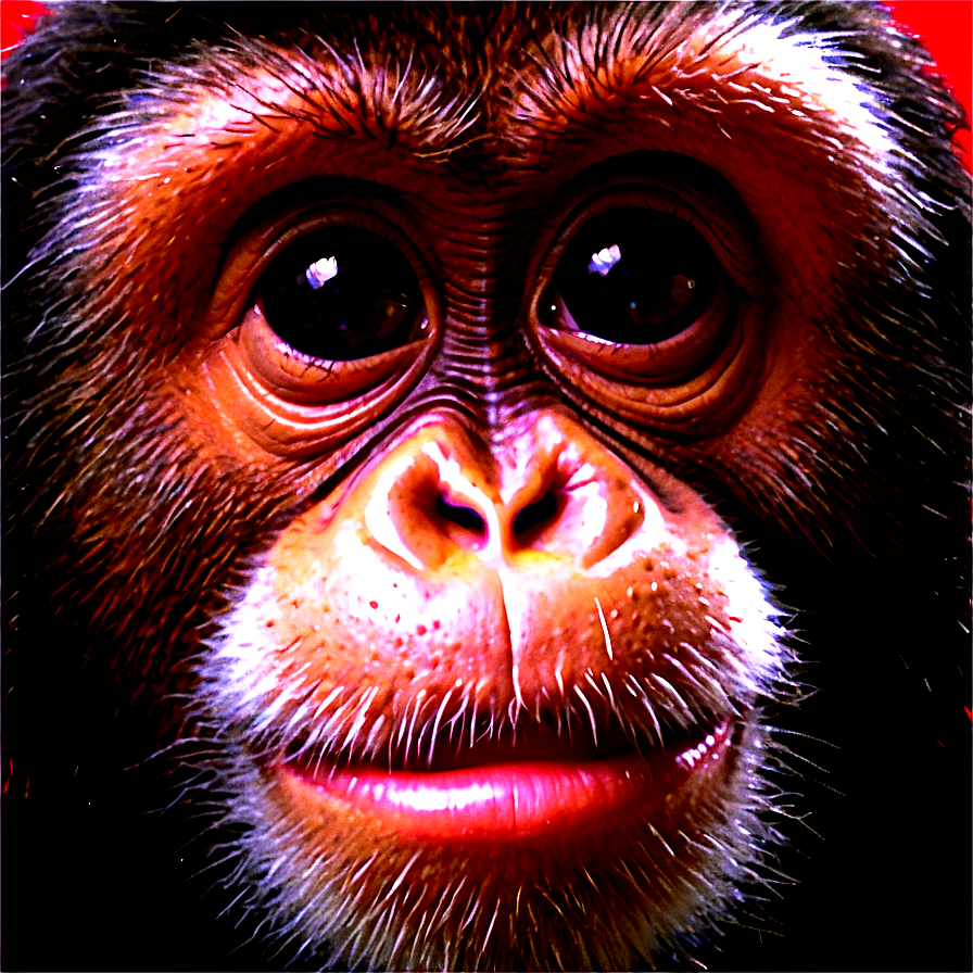 Funky Monkey Face Png Cwa PNG Image