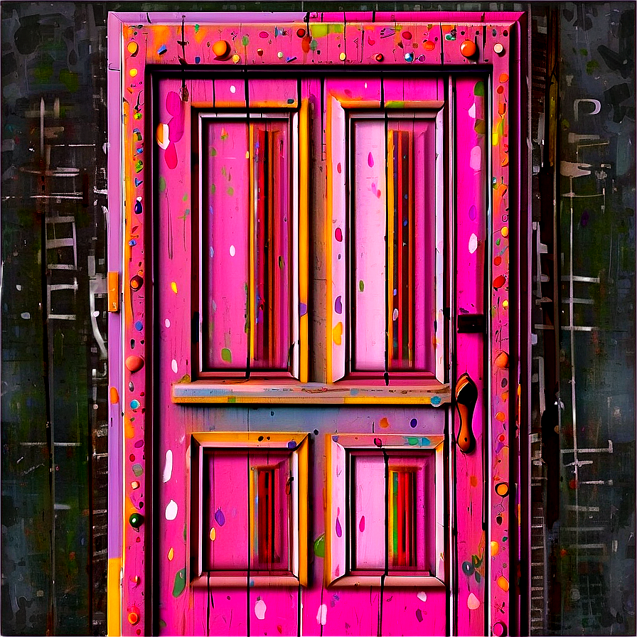 Funky Painted Door Png 05042024 PNG Image