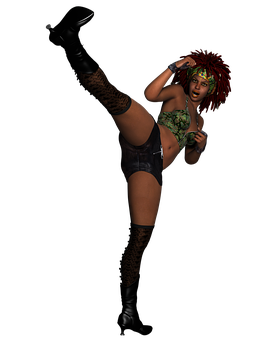 Funky Punk Dancer PNG Image