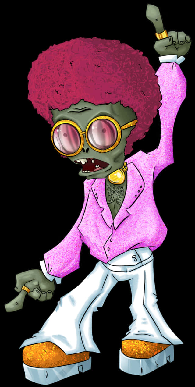 Funky Zombie Illustration PNG Image