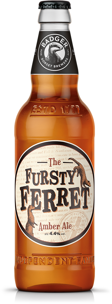 Fursty Ferret Amber Ale Bottle PNG Image