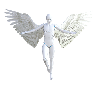 Futuristic Angel Mannequin PNG Image