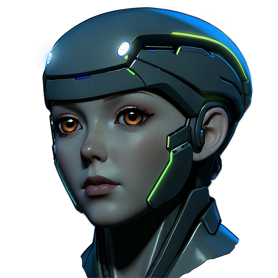 Futuristic Anime Head Concept Png 06272024 PNG Image