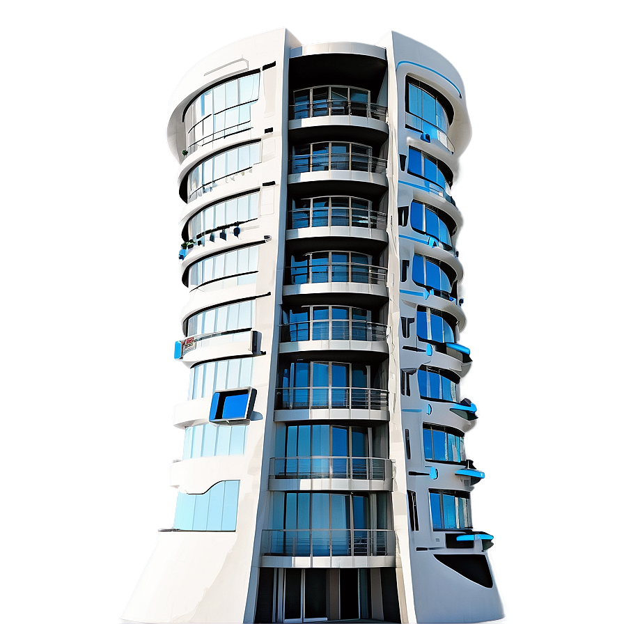 Futuristic Apartment Building Png Roa PNG Image