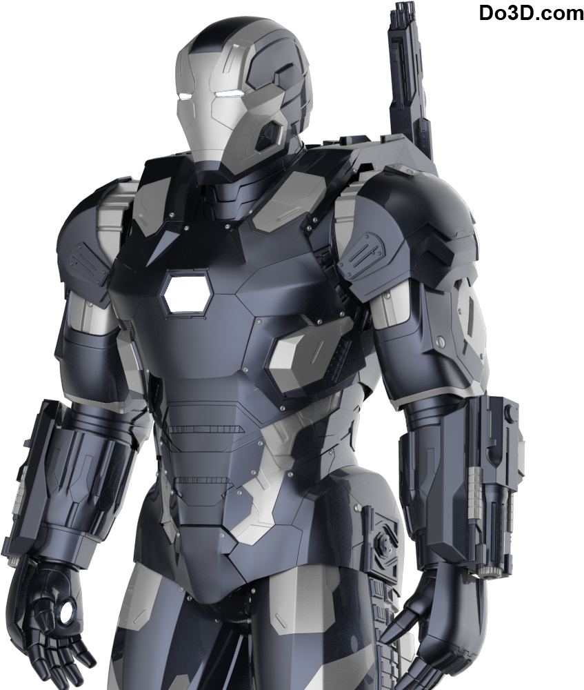 Futuristic Armored Suit Model PNG Image