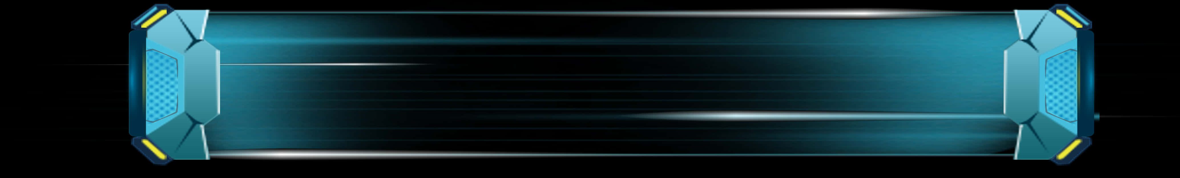 Futuristic Blue Banner Design PNG Image