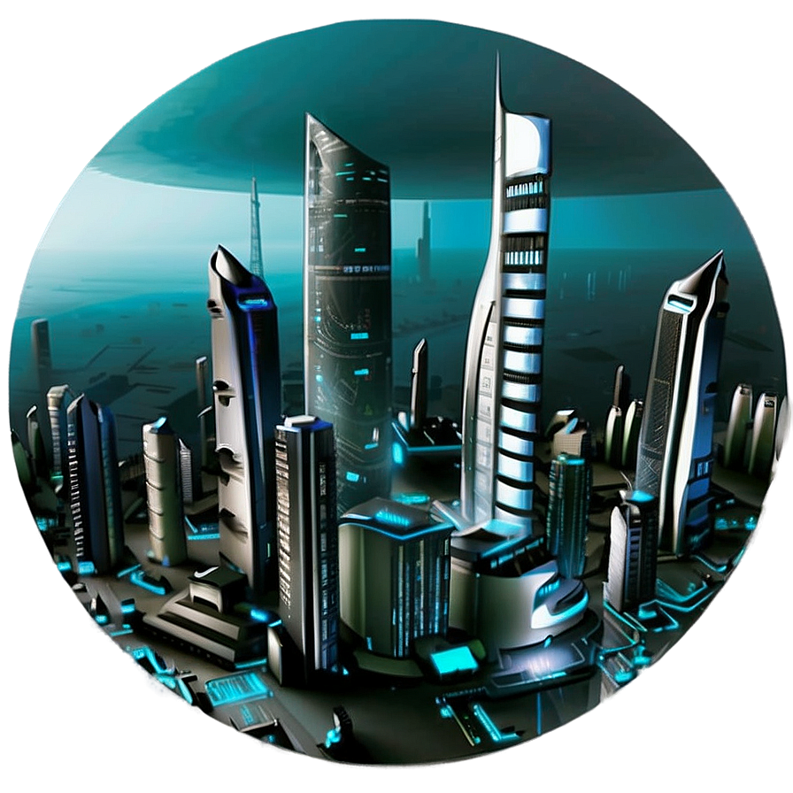 Futuristic Chaos City Png 32 PNG Image