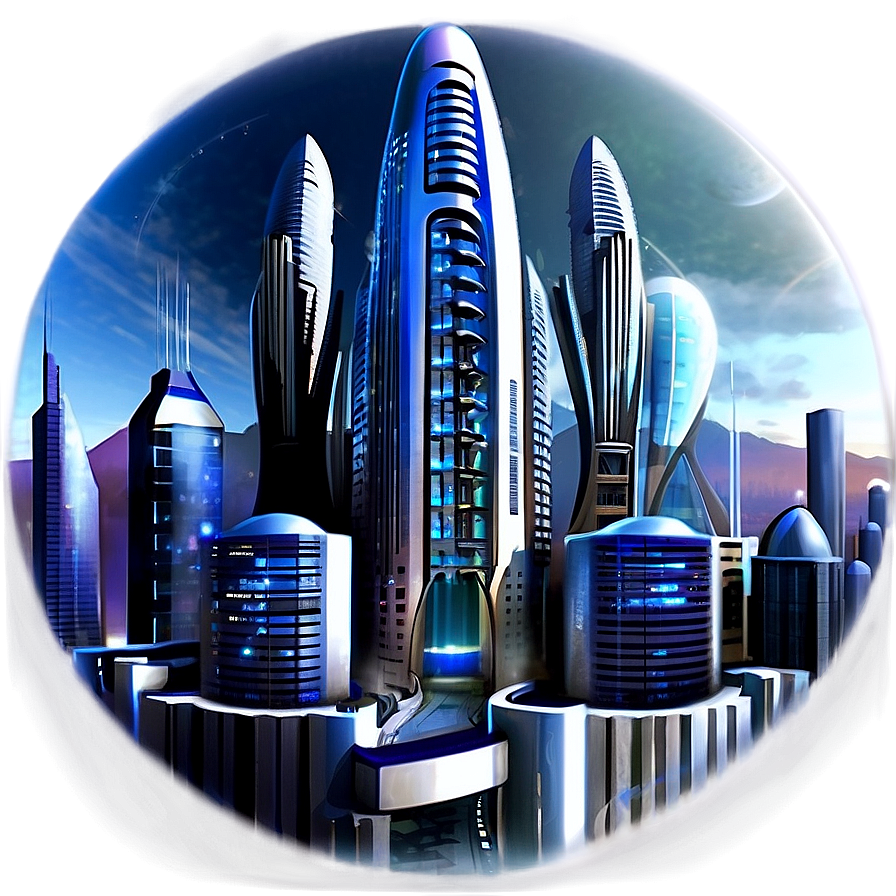 Futuristic City Concept Png 05032024 PNG Image