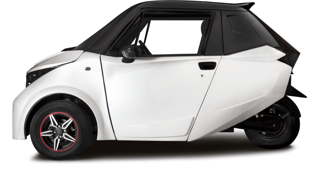 Futuristic Compact Electric Car PNG Image