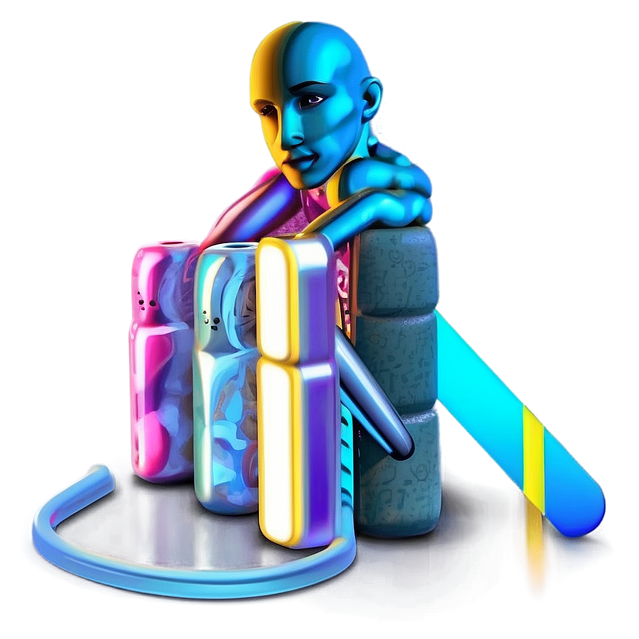 Futuristic Contemplation Artwork PNG Image