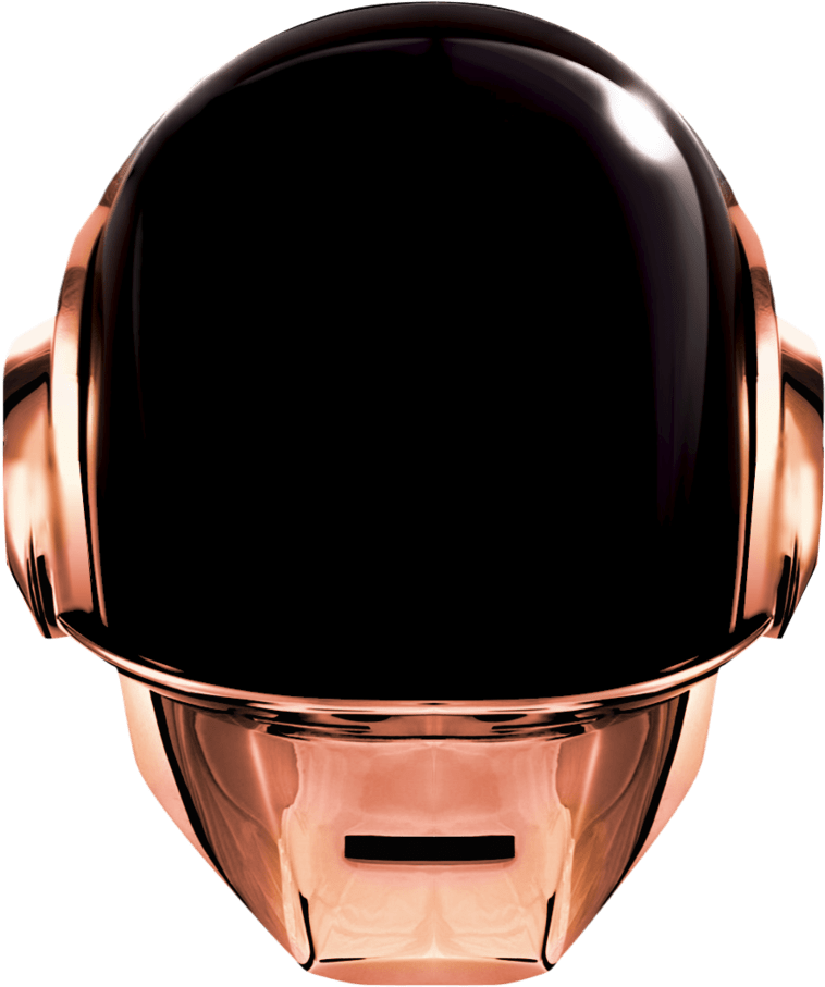 Futuristic Copper Helmet Design PNG Image