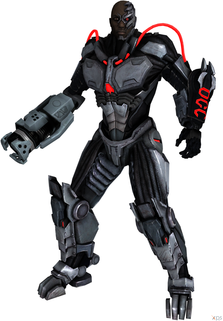 Futuristic_ Cyborg_ Character_ Pose PNG Image