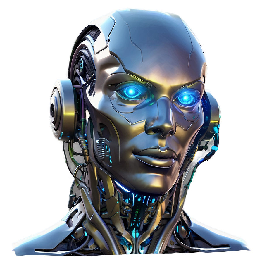 Futuristic Cyborg Head Png Pew29 PNG Image