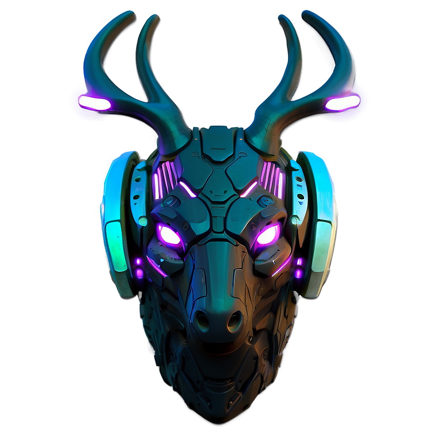 Futuristic Deer Head Cyber Art Png 72 PNG Image