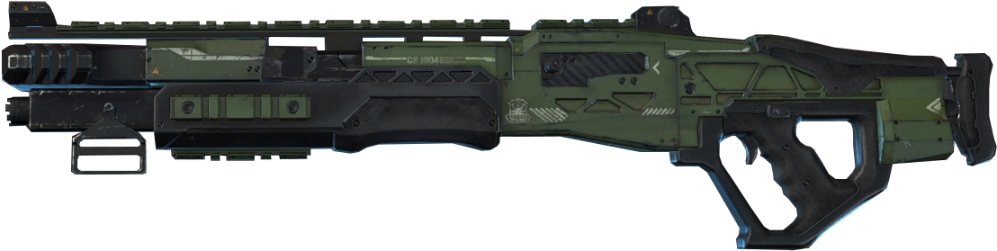 Futuristic Green Shotgun PNG Image