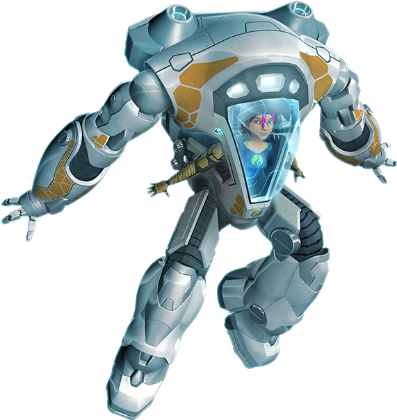 Futuristic Knightin Mech Suit PNG Image