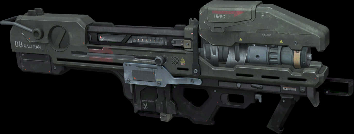 Futuristic Laser Rifle Design PNG Image