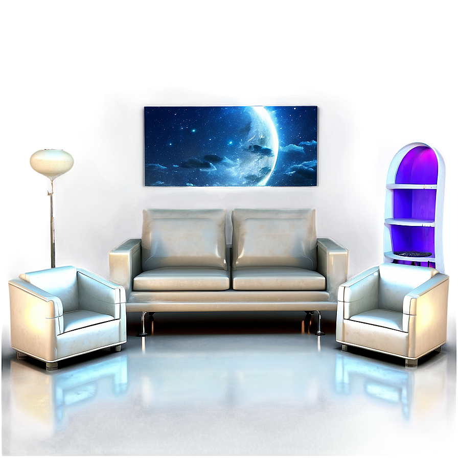 Futuristic Living Room Concept Png Qvj PNG Image