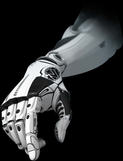 Futuristic Robot Hand Shadow PNG Image