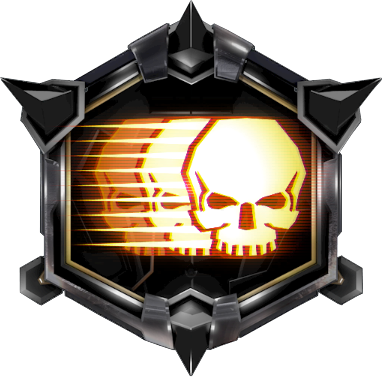 Futuristic Skull Medal Icon PNG Image