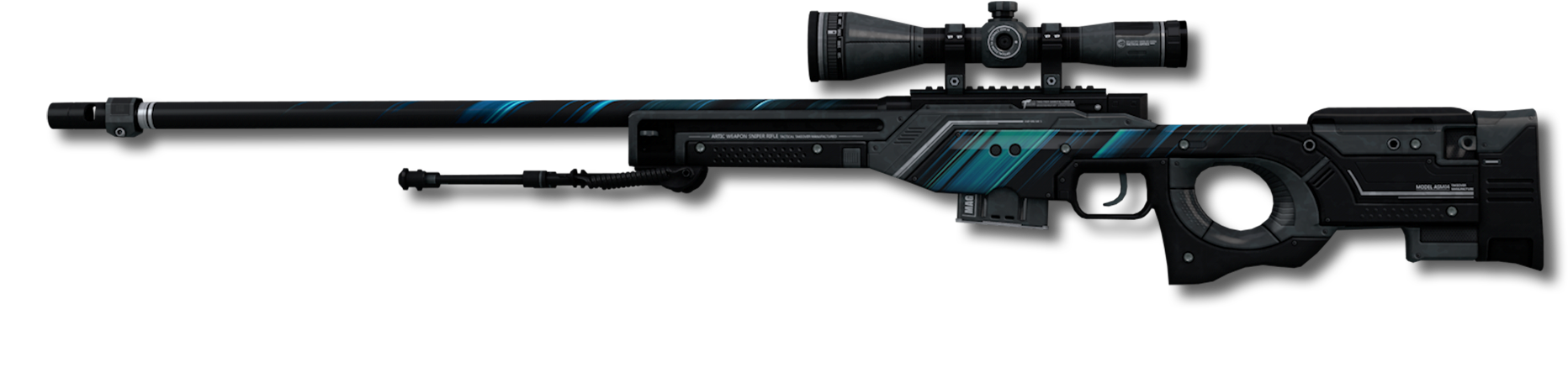 Futuristic Sniper Rifle Design PNG Image