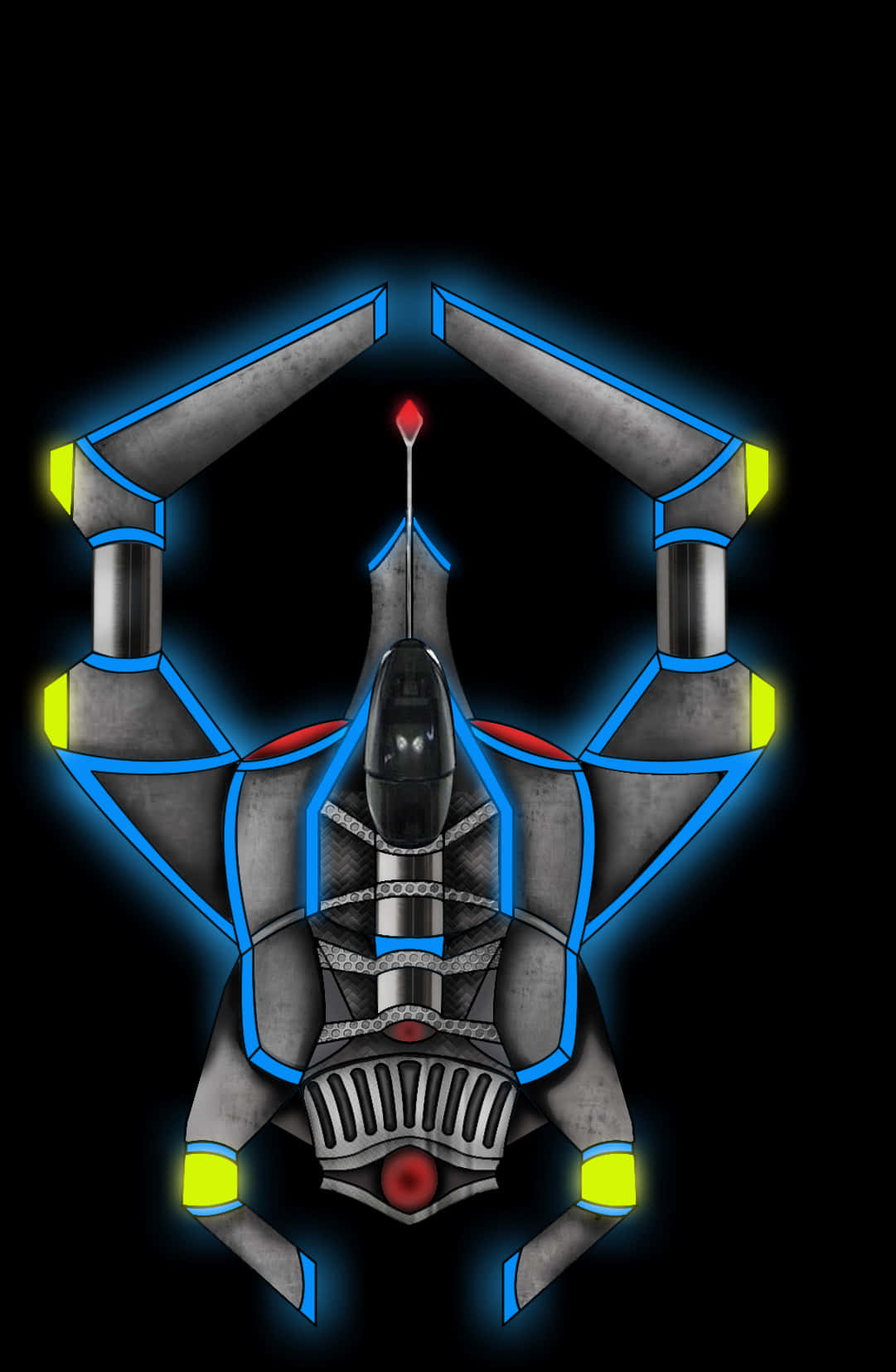 Futuristic Spacecraft Design PNG Image